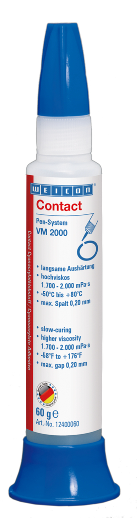 WEICON Contact VM 2000 Cyanoacrylate Adhesive | instant adhesive with high viscosity for metal