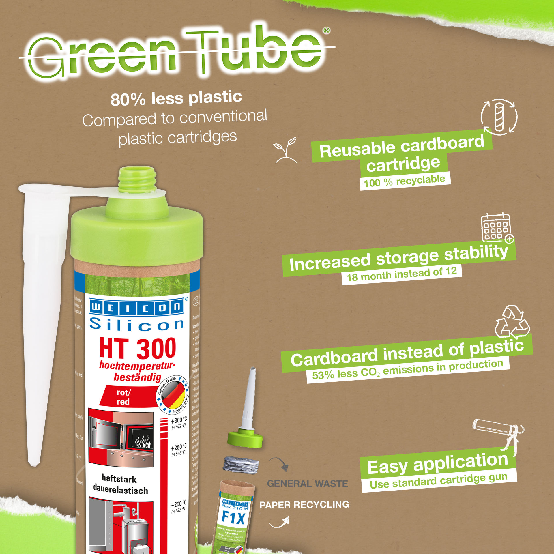 Silicone HT 300 | sealant, high-temperature-resistant up to 300°C