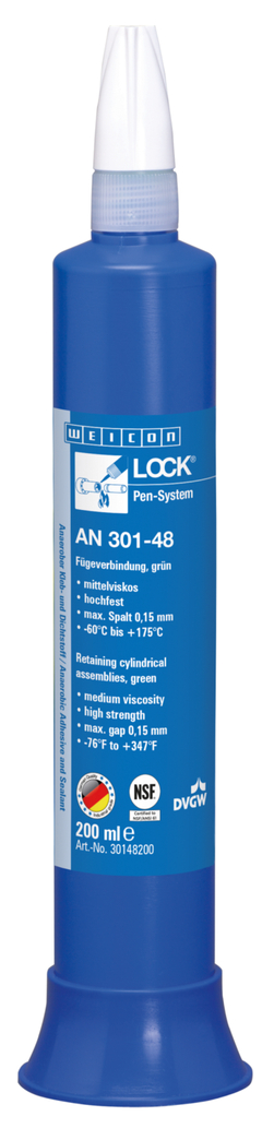 WEICONLOCK® AN 301-48 Retaining Cylindrical
Assemblies | high strength, with drinking water approval WEICONLOCK® AN 301-48 Retaining Cylindrical
Assemblies | high strength, with drinking water approval