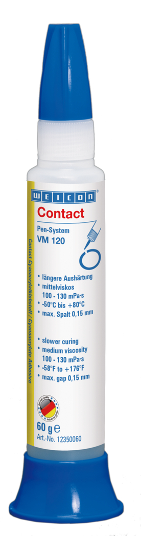 WEICON Contact VM 120 Cyanoacrylate Adhesive | instant adhesive with medium viscosity for metal
