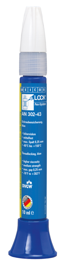 WEICONLOCK® AN 302-43 Threadlocking | medium strength, higher viscosity, with drinking water approval WEICONLOCK® AN 302-43 Threadlocking | medium strength, higher viscosity, with drinking water approval