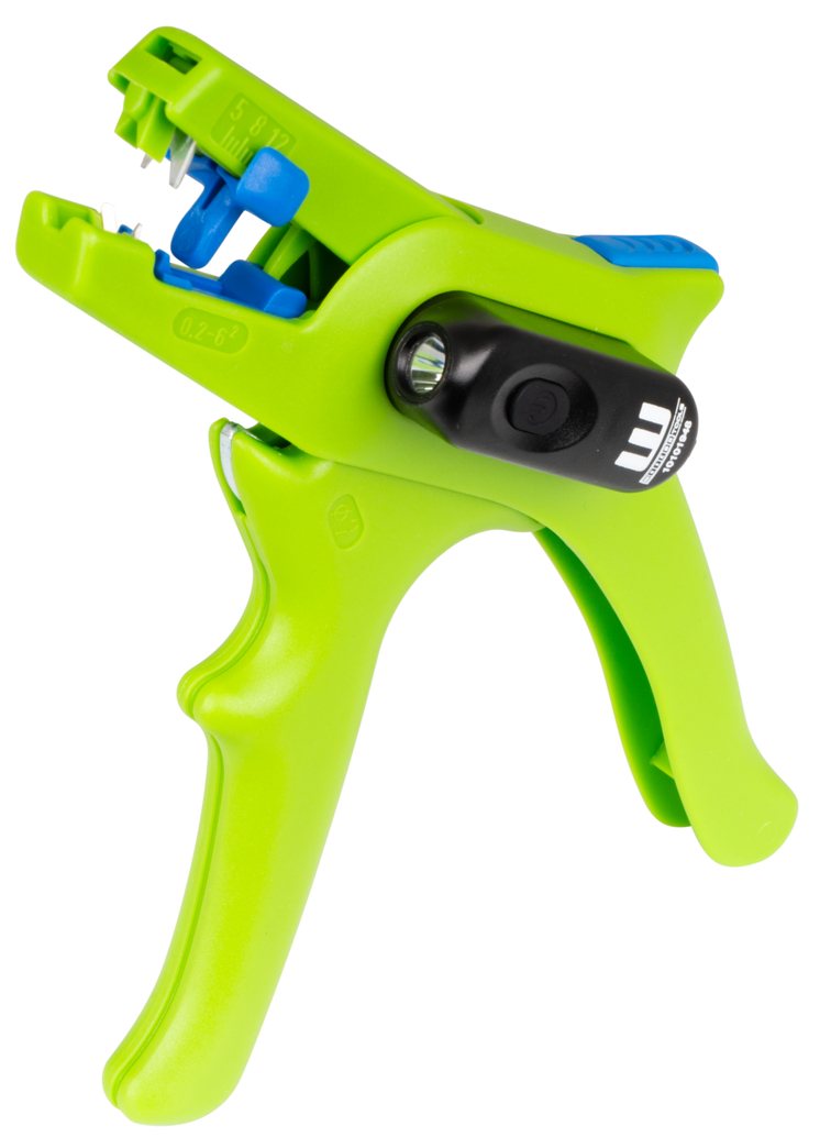 Wire Stripper No. 5 Green Line LED Set
 | Stripping tools made from up to 97% renewable raw materials, 2-piece set incl. wire stripper and LED Work Light
