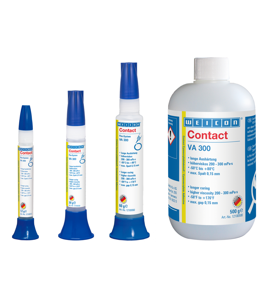 WEICON Contact VA 300 Cyanoacrylate Adhesive | instant adhesive for porous and absorbent materials