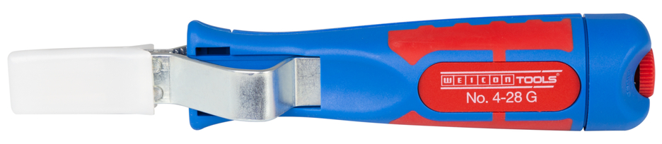 Cable Stripper No. 4 - 28 G | with 2C handle including straight blade and protective cap, working range 4 - 28 mm Ø Cable Stripper No. 4 - 28 G | with 2C handle including straight blade and protective cap, working range 4 - 28 mm Ø