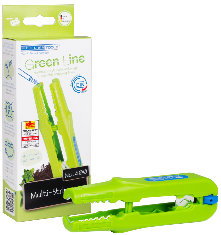 Multi-Stripper No. 400  Green Line | multifunctional stripper, working range stripping 0,5 - 6,0 mm² / skinning 8 - 13 mm Ø