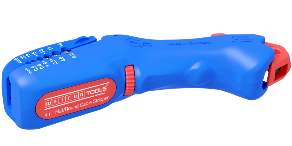 4in1 Flat and Round Cable Stripper | for all standard flat cables up to 18 mm wide and all standard round cables with a diameter of 6–13 mm