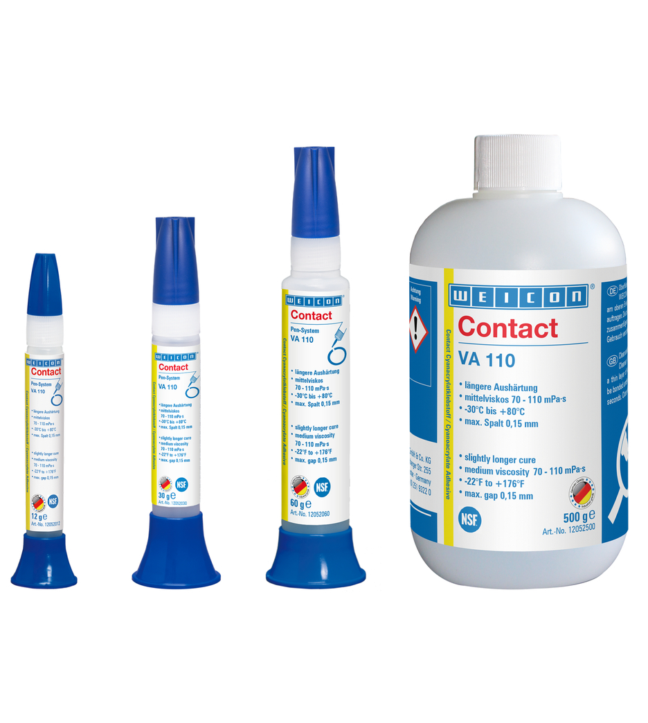 WEICON Contact VA 110 Cyanoacrylate Adhesive | instant adhesive for the food and drinking water sector