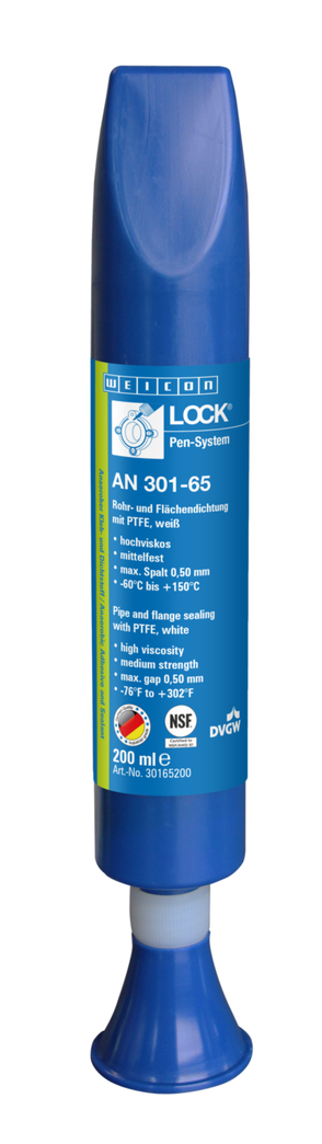 WEICONLOCK® AN 301-65 Pipe and Flange Sealing | with PTFE, medium strength, with drinking water approval WEICONLOCK® AN 301-65 Pipe and Flange Sealing | with PTFE, medium strength, with drinking water approval