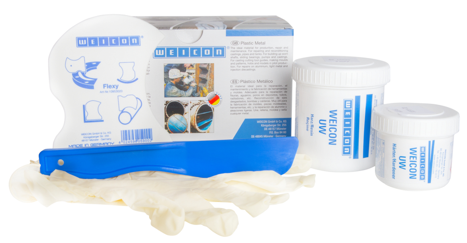 WEICON UW | mineral-filled epoxy resin system for repairs and moulding on wet surfaces WEICON UW | mineral-filled epoxy resin system for repairs and moulding on wet surfaces