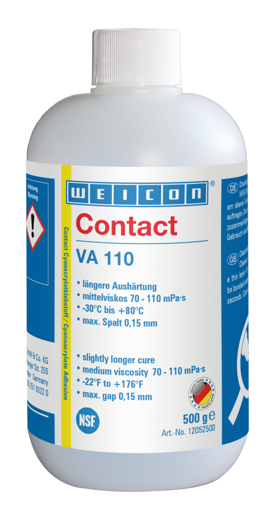 WEICON Contact VA 110 Cyanoacrylate Adhesive | instant adhesive for the food and drinking water sector