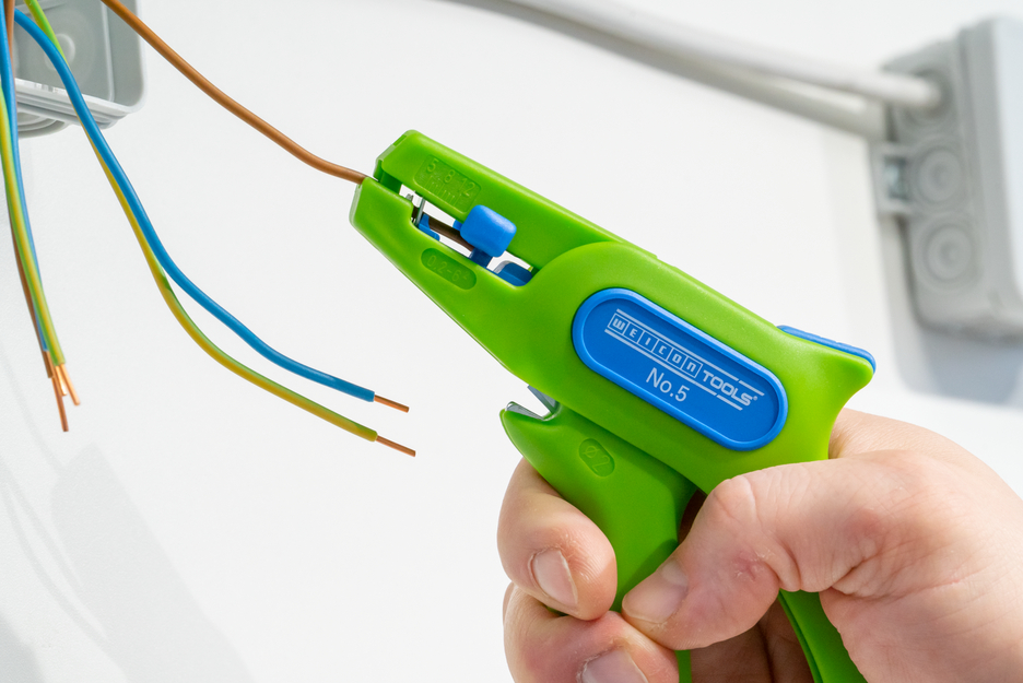 Wire Stripper No. 5 Green Line | for all common stranded and solid conductors, working range 0,2 - 6,0 mm²