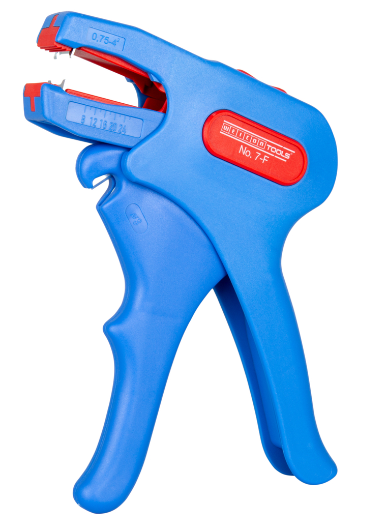 Wire Stripper No. 7-F | for skinning and stripping common flat cables, working range 0,75 - 4,0 mm². Wire Stripper No. 7-F | for skinning and stripping common flat cables, working range 0,75 - 4,0 mm².