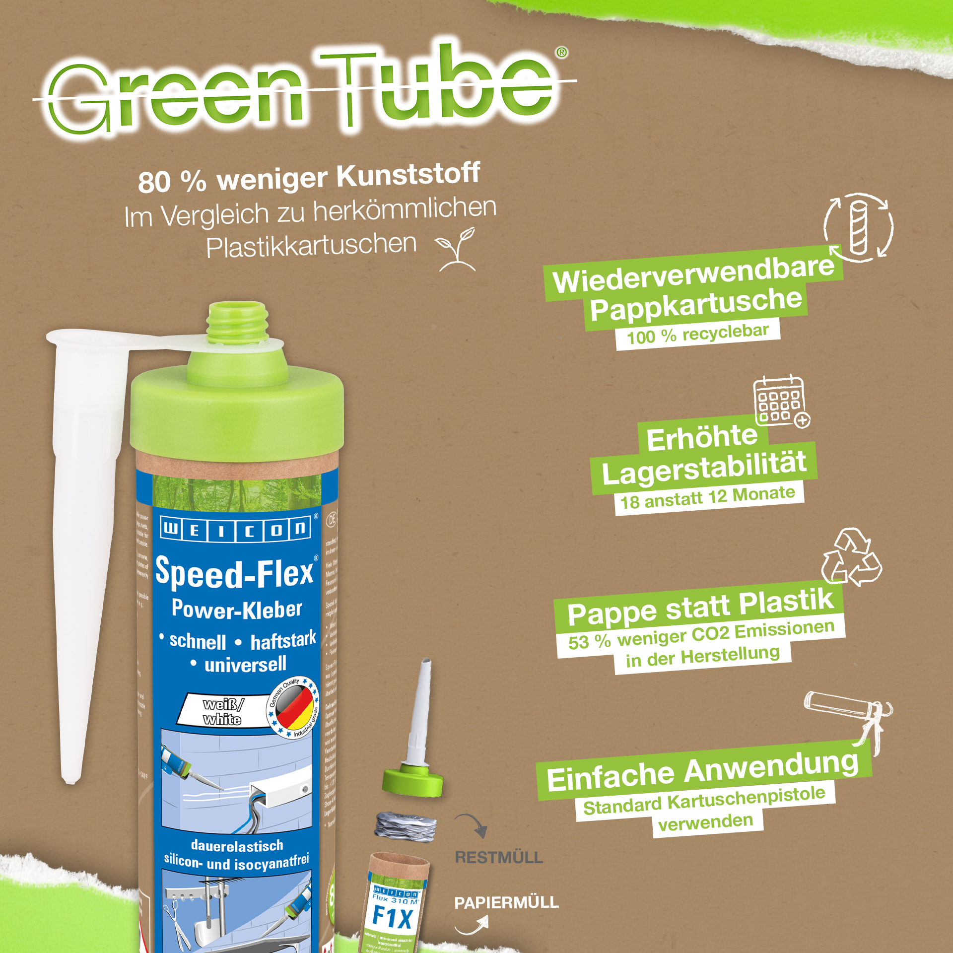 Speed-Flex® MS-Polymer | high-viscosity adhesive and sealant with high initial strength, based on MS-Polymer