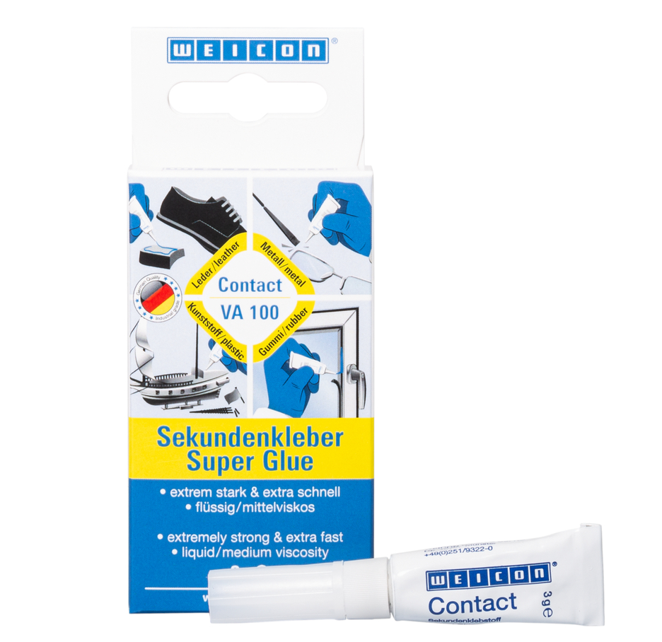 WEICON Contact VA 100 Cyanoacrylate Adhesive | instant adhesive for metal, plastic and rubber