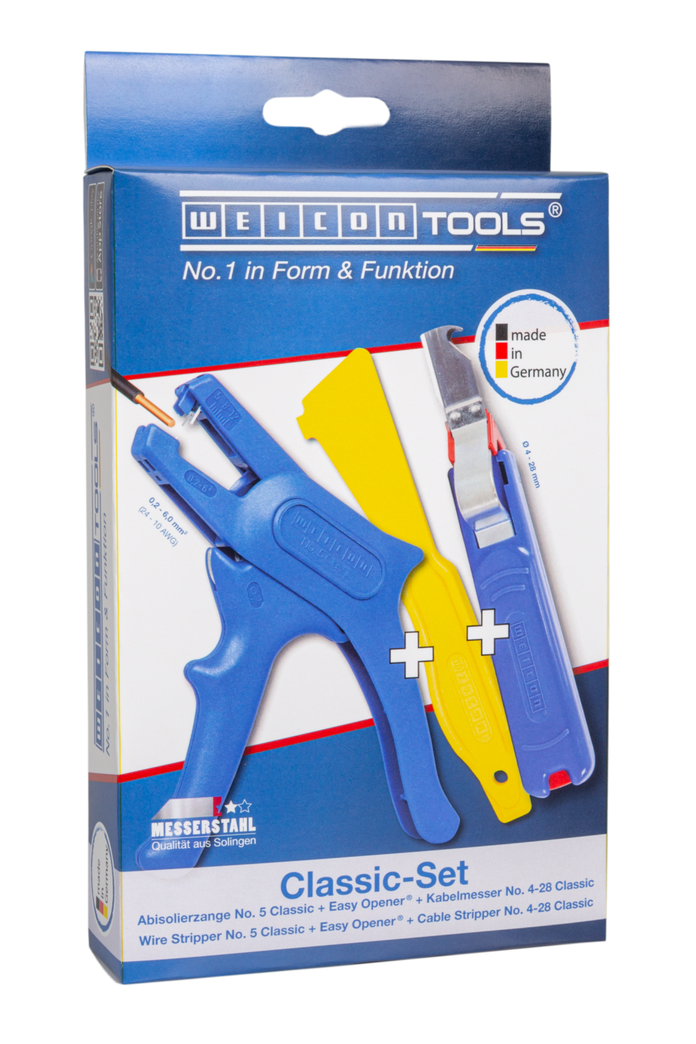 Classic-Set Tools | WEICON Classic-Set Tools Wire Stripper No.5, Easy Opener, WEICON Cable Knife      C 4-28