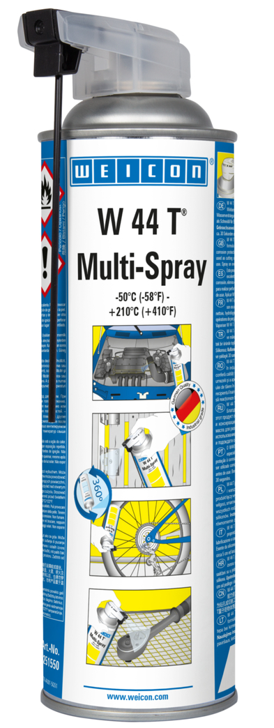 W 44 T®  Multi-Spray | lubricating and multifunctional oil with 5-fold function W 44 T®  Multi-Spray | lubricating and multifunctional oil with 5-fold function