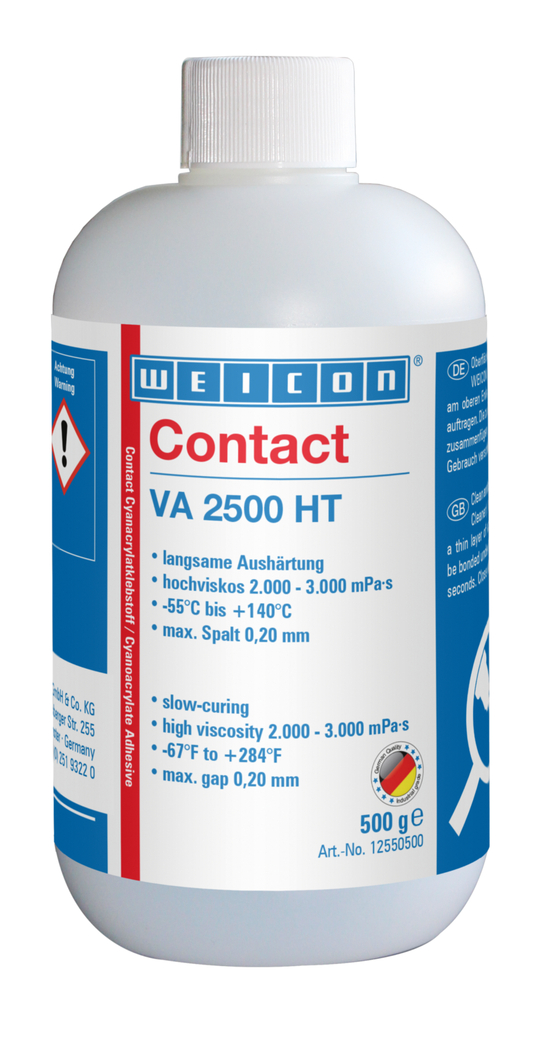 Contact VA 2500 HT Cyanoacrylate Adhesive | high-viscosity instant adhesive, high-temperature-resistant up to 140°C