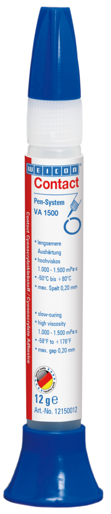 WEICON Contact VA 1500 Cyanoacrylate Adhesive | instant adhesive for rubber, metal,  porous and absorbent materials