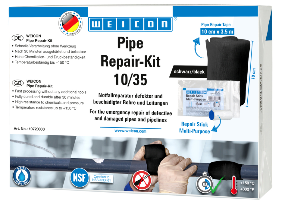 Pipe Repair-Kit | for emergency repairs on damaged pipes and lines, size M