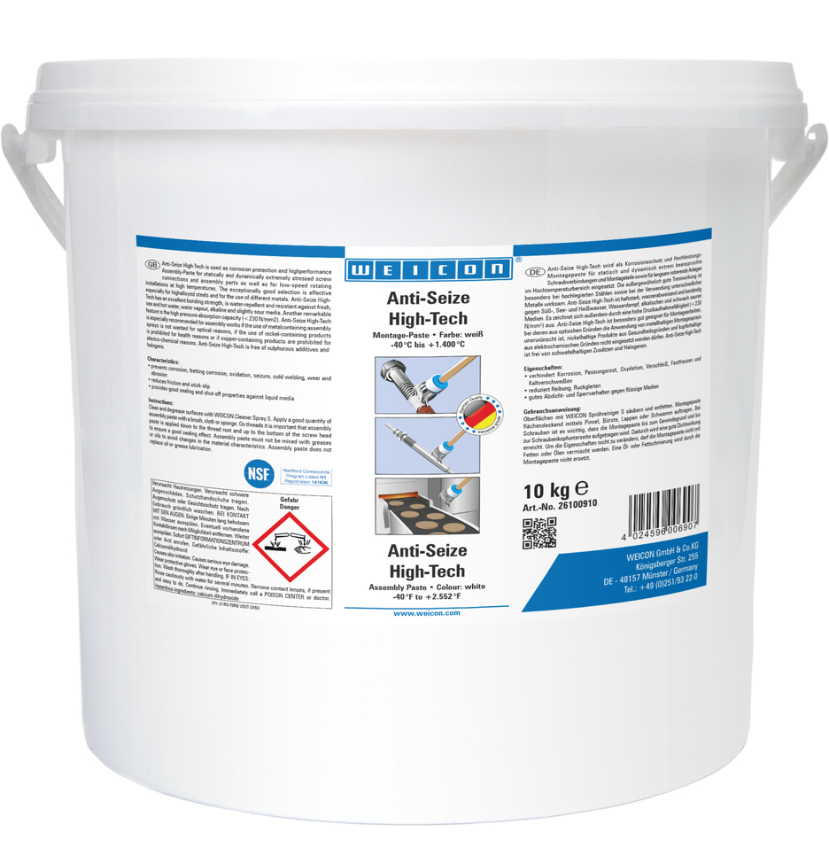 Anti-Seize High-Tech Assembly Paste | metal-free lubricant and release agent paste