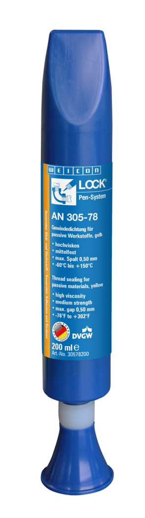 WEICONLOCK® AN 305-78 Pipe and thread sealing | for passive materials, medium strength, with drinking water approval WEICONLOCK® AN 305-78 Pipe and thread sealing | for passive materials, medium strength, with drinking water approval