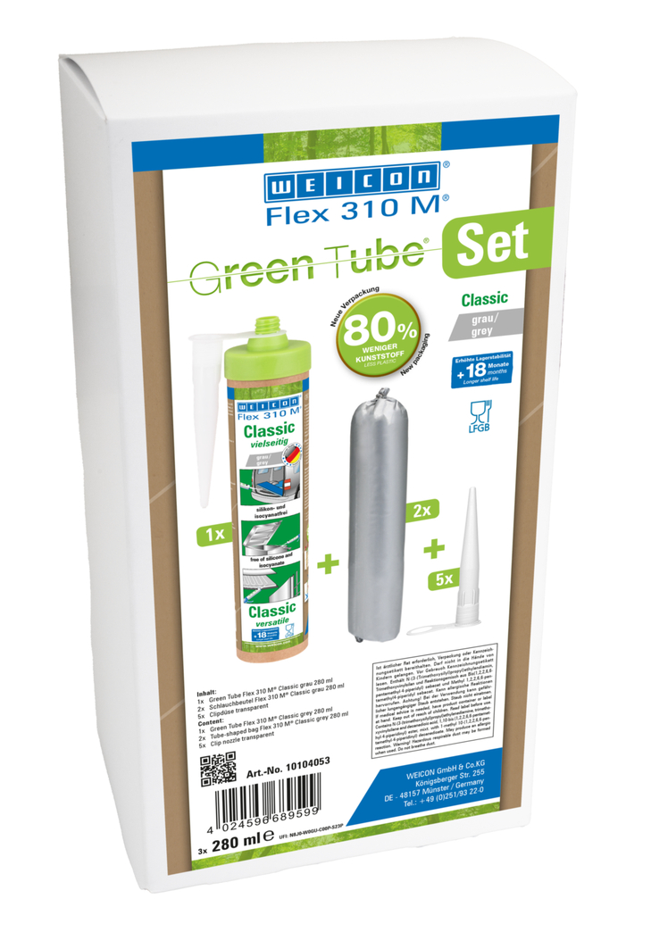Flex 310 M® Classic MS-Polymer | elastic adhesive based on MS-Polymer in Presspack packaging for fatigue-free working