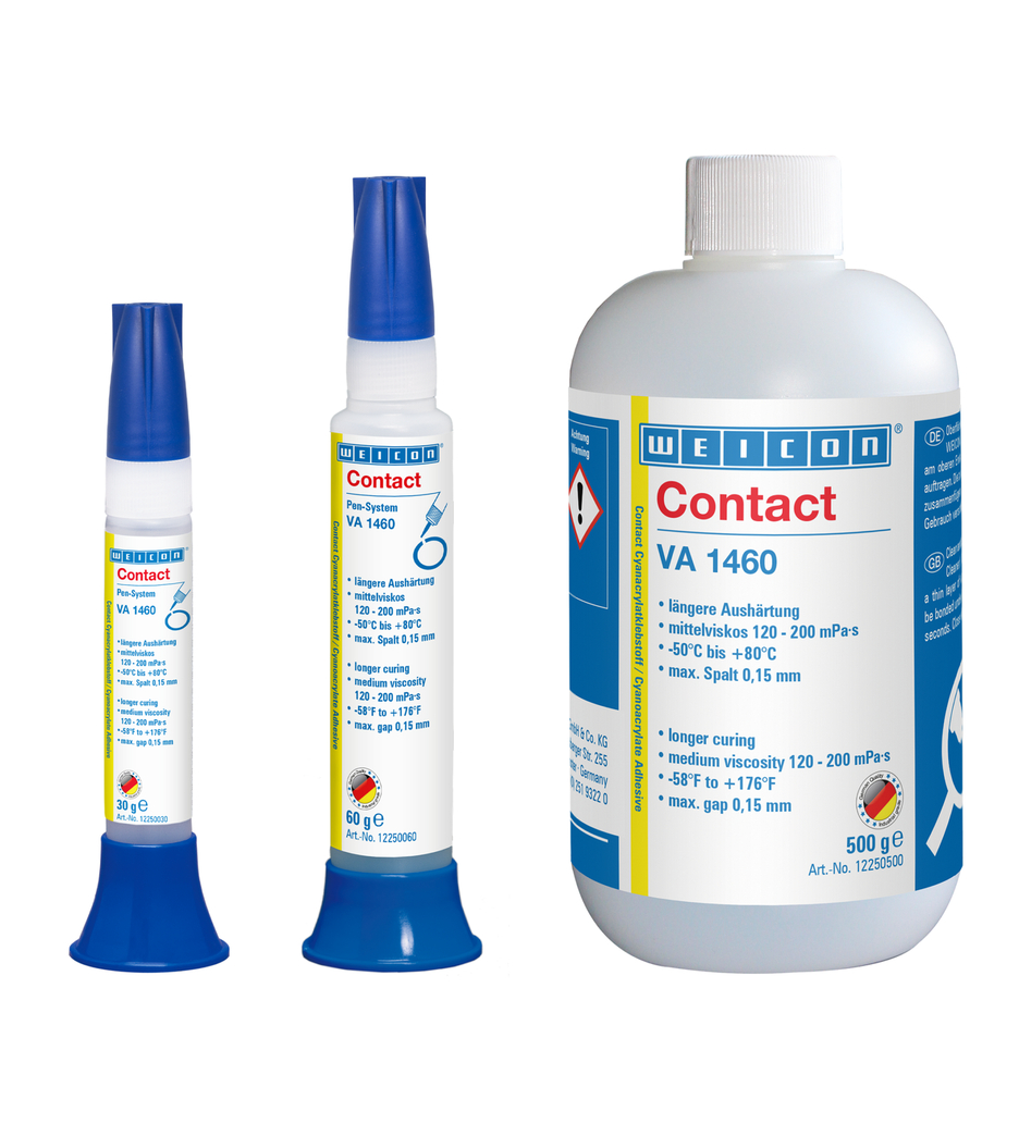 WEICON Contact VA 1460 Cyanoacrylate Adhesive | moisture-resistant instant adhesive with medium viscosity