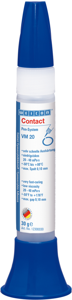 WEICON Contact VM 20 Cyanoacrylate Adhesive | instant adhesive with low viscosity for metal