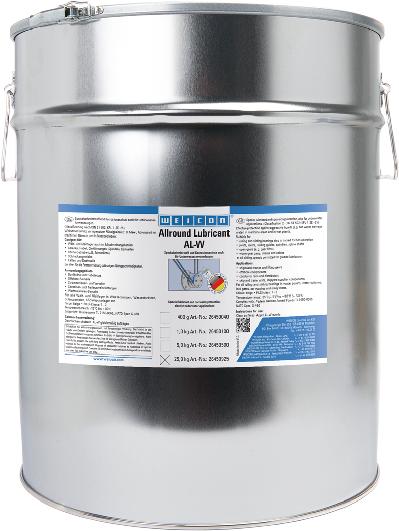 AL-W High-Performance Grease | special lubricant also for underwater applications AL-W High-Performance Grease | special lubricant also for underwater applications
