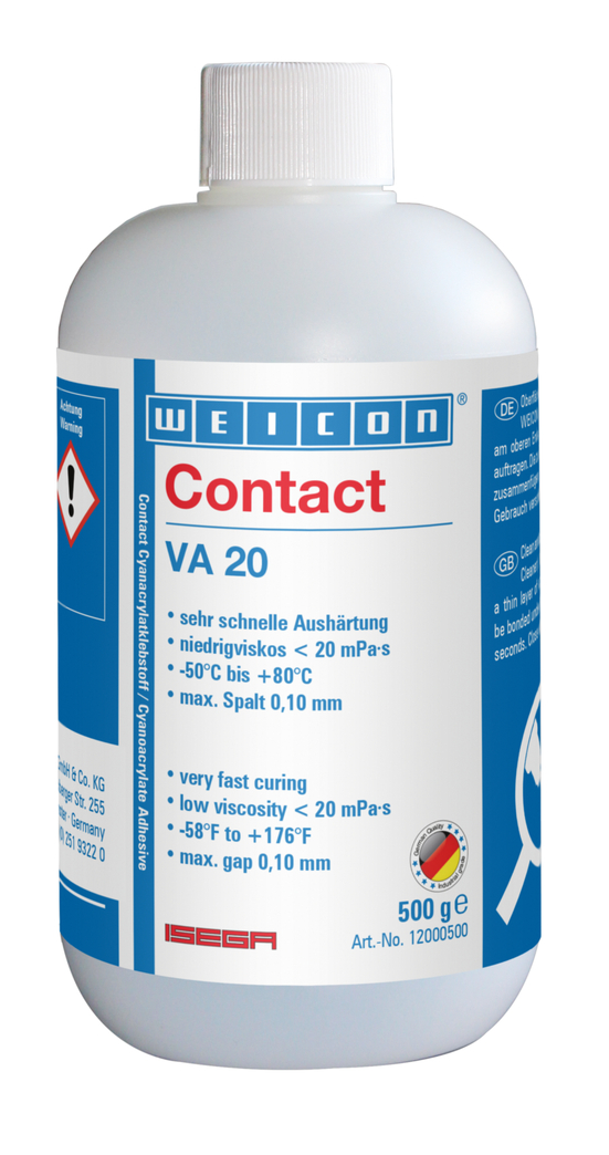 Contact VA 20 Cyanoacrylate Adhesive | instant adhesive for the food sector as well as plastic and rubber