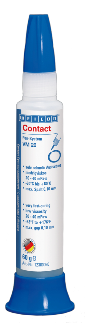 WEICON Contact VM 20 Cyanoacrylate Adhesive | instant adhesive with low viscosity for metal
