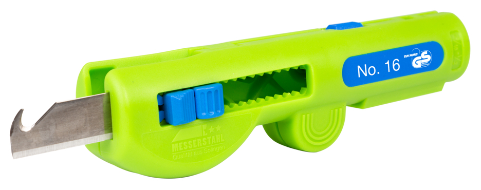 Quadro-Stripper No.16 Green Line | multifunctional stripper, working range stripping 0,5 - 6,0 mm² / skinning 8 - 13 mm Ø Quadro-Stripper No.16 Green Line | multifunctional stripper, working range stripping 0,5 - 6,0 mm² / skinning 8 - 13 mm Ø