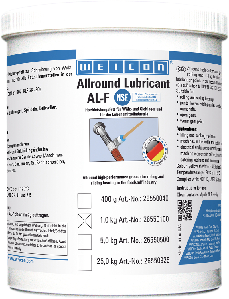 AL-F High-Performance Grease | food-grade multi-purpose grease