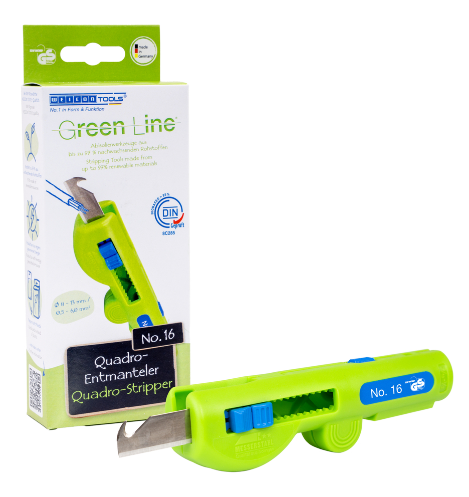 Quadro-Stripper No.16 Green Line | multifunctional stripper, working range stripping 0,5 - 6,0 mm² / skinning 8 - 13 mm Ø