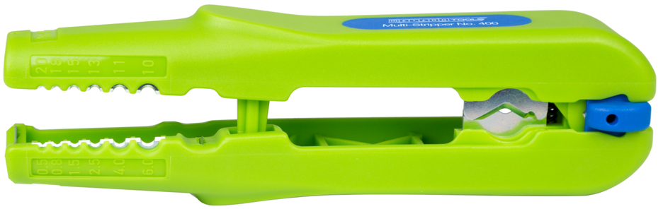 Multi-Stripper No. 400  Green Line | multifunctional stripper, working range stripping 0,5 - 6,0 mm² / skinning 8 - 13 mm Ø Multi-Stripper No. 400  Green Line | multifunctional stripper, working range stripping 0,5 - 6,0 mm² / skinning 8 - 13 mm Ø