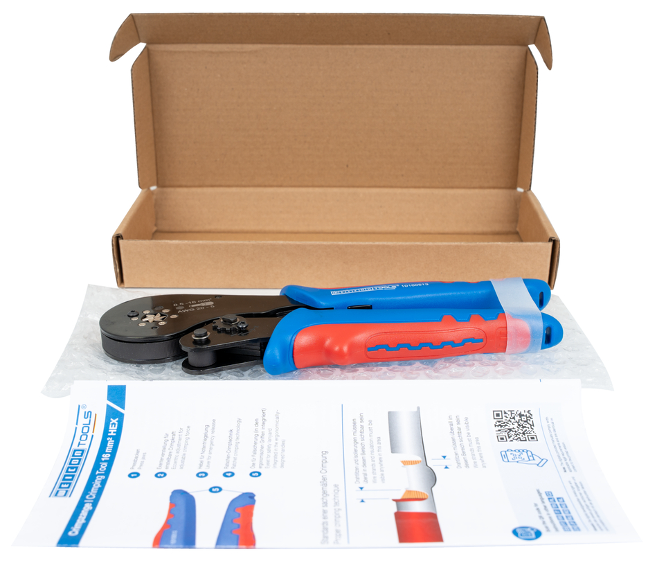 Crimp tool 16mm² HEX
 | hexagonal crimp for easy insertion into round terminals