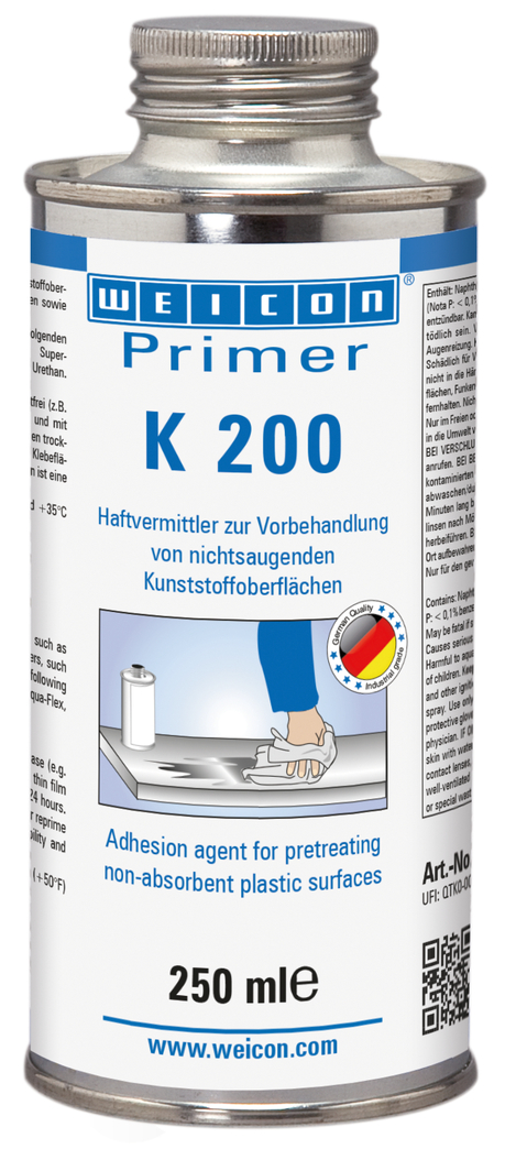 Primer K 200 | bonding agent for non-absorbent plastic surfaces Primer K 200 | bonding agent for non-absorbent plastic surfaces